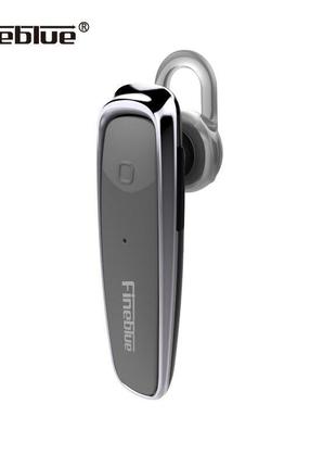 Беспроводная bluetooth блютуз гарнитура для телефона смартфона finеblue fx1 серая