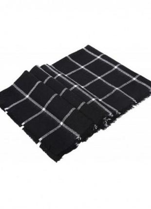 Zara клетчатое одеяло, зимний шарф, теплая женская уютная накидка в клетку шотландки, объемная шаль-накидка8 фото