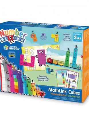 Навчальний ігровий набір learning resources серії numberblocks - вчимося рахувати mathlink® cubes
