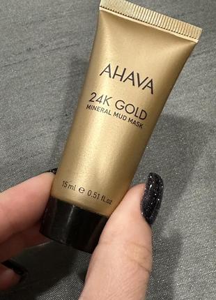 Ahava 24k gold mineral mud mask 15 ml/золота глиняная маска для лица2 фото