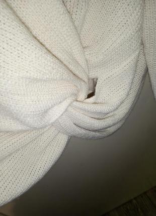 Шикарный,молочный,асимметричный свитер-джемпер,большого размера,shein3 фото