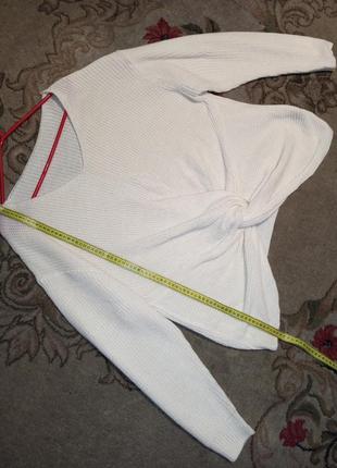 Шикарный,молочный,асимметричный свитер-джемпер,большого размера,shein4 фото