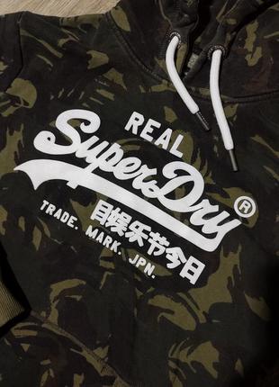 Мужское худи / superdry / толстовка хаки / кофта с капюшоном / military / свитшот / мужская одежда / чоловічий одяг / хаки3 фото