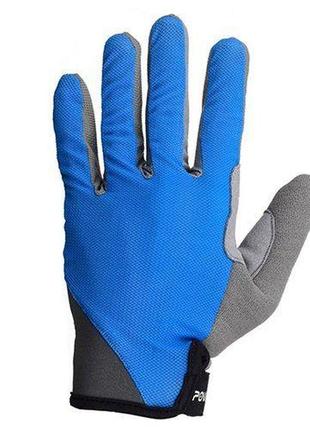Велосипедні рукавички 6566 l синій (07228067), power play