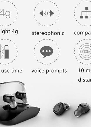 Беспроводные наушники и гарнитура bluetooth px18b. вакуумные наушники блютуз для телефона, смартфона3 фото