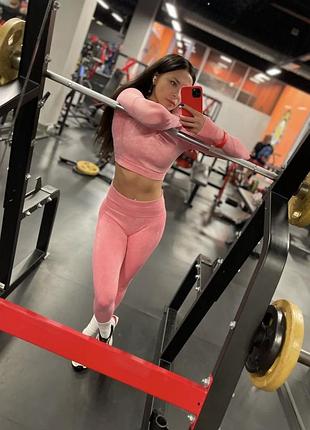 Комплект для спорту рожевий пуш-ап