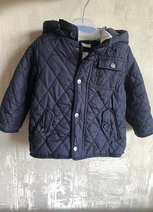 Куртка курточка zara 12-18 мес стёганая деми демисезонная