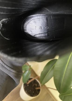 Брендовые черные кожаные ботинки iro оригинал8 фото