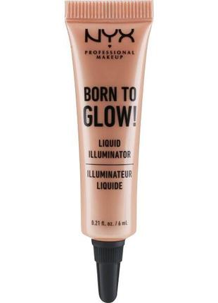 Nyx born to glow mini жидкий бронзовый золотой хайлайтер mac kiko benefit
