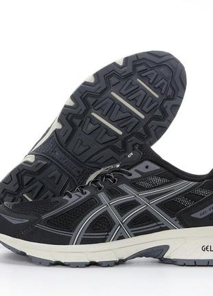 Мужские кроссовки asics gel venture 6 black white 41-42-43-445 фото