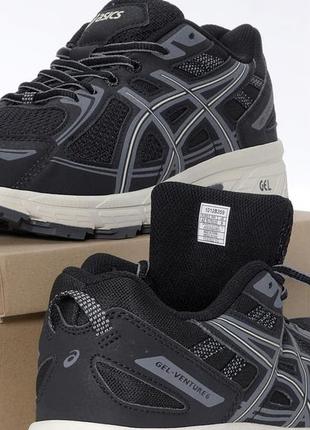 Мужские кроссовки asics gel venture 6 black white 41-42-43-448 фото