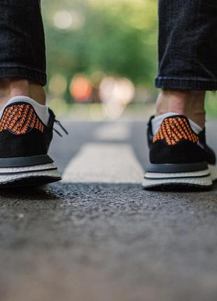 Кроссовки адидас зх чёрные, freak adidas zx 500 black кросівки адідас 5005 фото