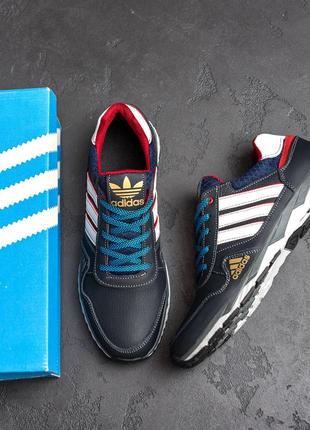 Чоловічі шкіряні кросівки adidas tech flex blue8 фото