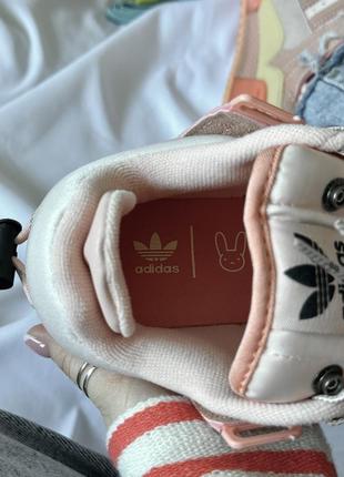 Шикарные женские кроссовки adidas forum low x bad bunny easter egg персиковые9 фото