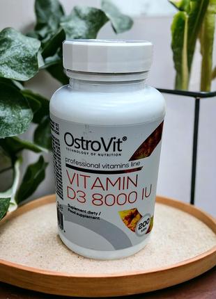 Вітаміни та мінерали ostrovit vitamin d3 8000 iu, 200 таблеток