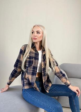 Жіноча тепла сорочка в клітинку «elba»