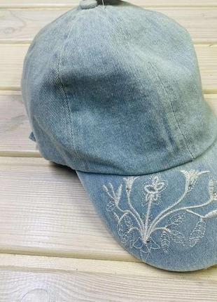 Кепка джинсовая на девочку 54-58 размер 6-16 лет