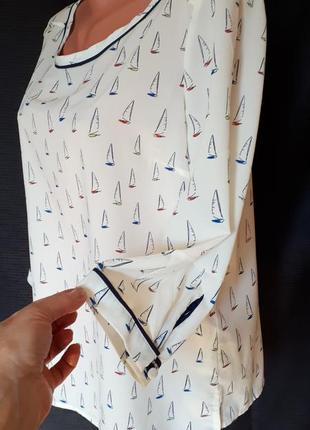 Молочная блуза в парусники xside  lc waikiki(размер 40-42)