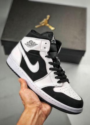 ✅мужские кроссовки ✅nike star air jordan 1 (white/black)