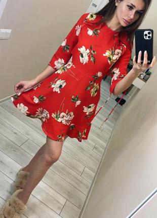 Платье красное topshop