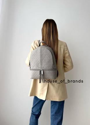 Michael kors rhea zip medium backpack женский брендовый рюкзак рюкзачек майкл корс оригинал мишель кожа на подарок жене подарок девушке2 фото