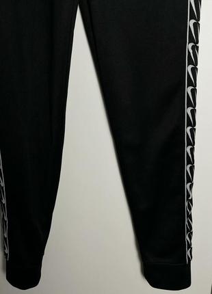 Спортивні штани nike з лампасами чорні спортивки найк джогери на манжеті4 фото