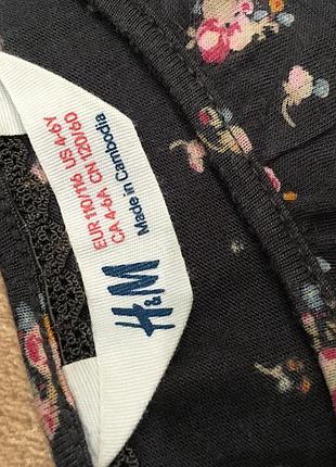 Реглан в цветочек h&m для девочки 4-6 лет. 3