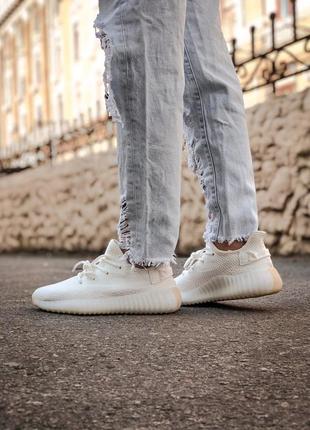 Шикарні чоловічі кросівки adidas yeezy boost 350 cream white білі10 фото