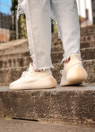 Шикарні чоловічі кросівки adidas yeezy boost 350 cream white білі8 фото