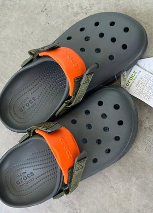 Crocs кроксы сабо crocs classic all terrain clog black all terrain slate grey/mult унисекс ол-терейн