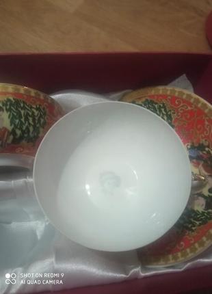 Сервіз чайний китаянка 2 чашки + 2 блюдца.новий.2 фото