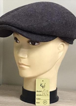 Кепка мужская реглан гаврош хулиганка шерстяная серая демисезонная comfort heads весенняя осенняя слимтекс