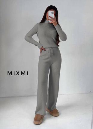 Костюм жіночий ангора ворса,штани палаццо/кльош+светр, різні кольори2 фото