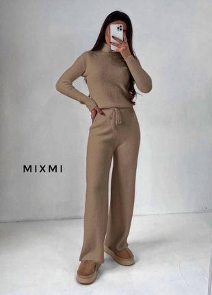 Костюм жіночий ангора ворса,штани палаццо/кльош+светр, різні кольори
