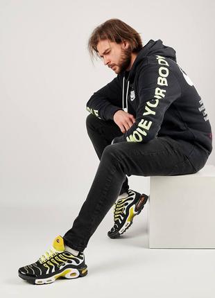 Мужские кроссовки nike air max plus black yellow white7 фото