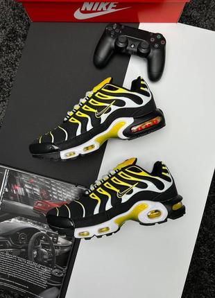 Мужские кроссовки nike air max plus black yellow white2 фото