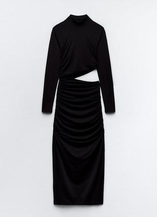 Сукня міді з вирізом zara / платье миди с вырезом8 фото