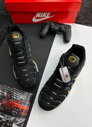 Мужские кроссовки nike air max plus black teal yellow2 фото