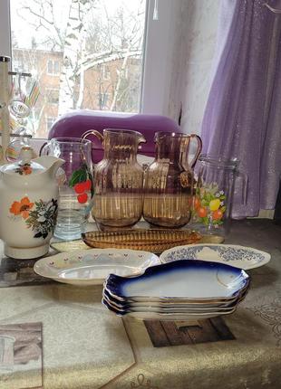 Фарфоровая столовая посуда,склянная столовая посуда4 фото