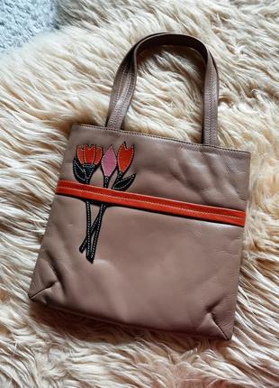 Сумка jane shilton кожа натуральная кожаная сумка пакет маленький кожаный шопер1 фото