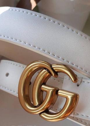 Ремень пояс женский кожаный белый в стиле gucci / ремень пояс женский кожаный бель в стиле gucci ✨