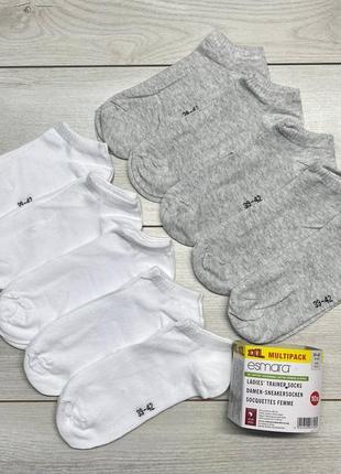 Носки короткие женские 10 пар esmara размер 39-42.цена за упаковку.7 фото