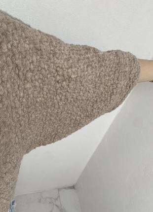 Эксклюзивный итальянский свитер шерсть шерстяной бежевый7 фото
