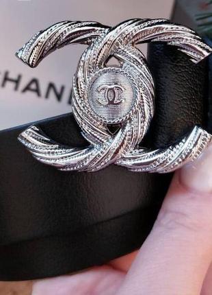 Ремень пояс жіночий шкіряний чорний в стилі chanel / ремень пояс женский кожаный черный в стиле chanel ✨