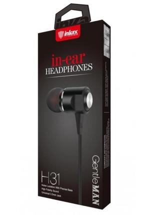 Наушники inkax h-31 (белые,черные) с микрофоном