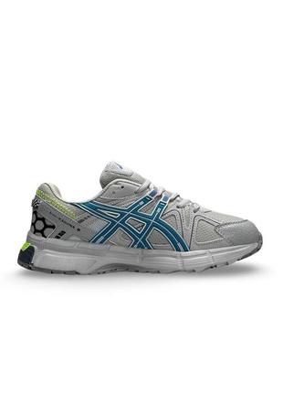 Asics gel-kahana 8 светло-серые с голубым3 фото