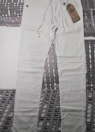 Лляні джинси чоловічі garsia штани білі чоловічі білі льняні гарсія 28 292 фото