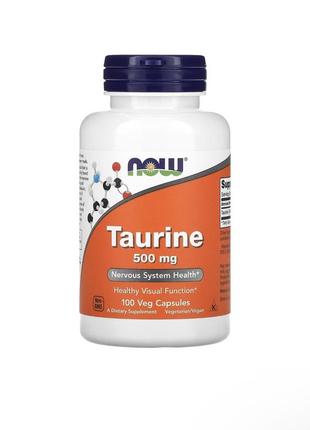 Taurine - 500 mg - 100 капсул - таурін - now foods