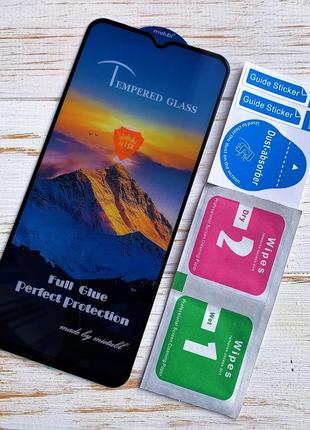 Защитное стекло для samsung a03 (a035) fullglue чёрное