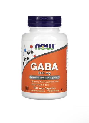 Gaba - 500 mg - 100 капсул - now foods